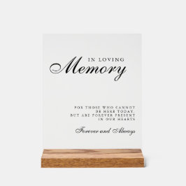 In Loving Memory Modern Wedding Memorial Sign アクリルサイン