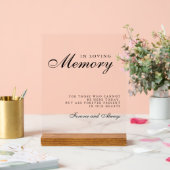 In Loving Memory Modern Wedding Memorial Sign アクリルサイン (ウェディング)
