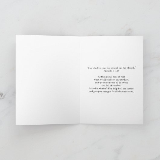 In Loving Memory Mother's Day Card カード (内部)