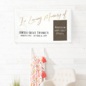 In Loving Memory of 金ゴールドon White w/フォト宇宙 横断幕 (インサイチュ)