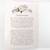 In Loving Memory of Lifeプログラムお祝い 三つ折り招待状 (内部最初)