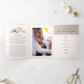 In Loving Memory of Lifeプログラムお祝い 三つ折り招待状 (内部)