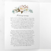 In Loving Memory of Lifeプログラムお祝い 三つ折り招待状 (内部最初)