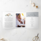 In Loving Memory of Lifeプログラムお祝い 三つ折り招待状 (内部)