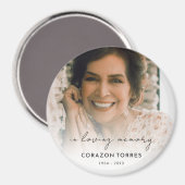 In Loving Memory of Life Photo葬儀お祝い マグネット (正面/裏面)