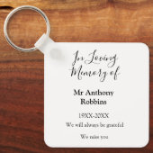 In Loving memory of name funeral memory keepsake キーホルダー (正面)