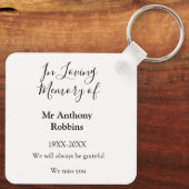 In Loving memory of name funeral memory keepsake キーホルダー (裏面)