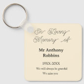In Loving memory of name funeral memory keepsake キーホルダー (正面)