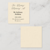 In Loving memory of name funeral memory keepsake スクエア名刺 (正面/裏面)