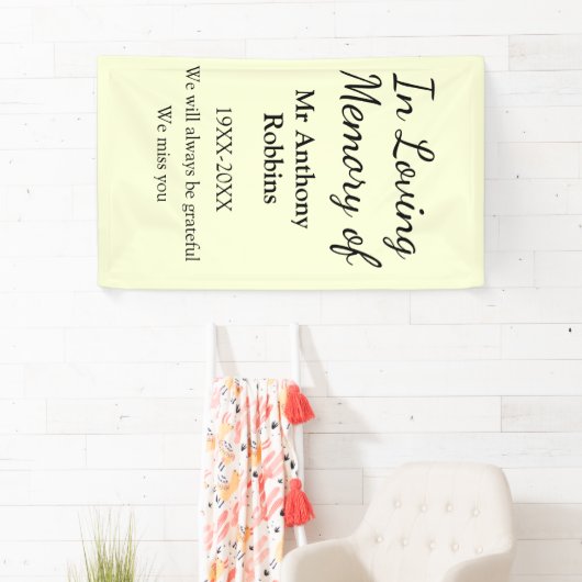 In Loving memory of name funeral memory keepsake 横断幕 (インサイチュ)