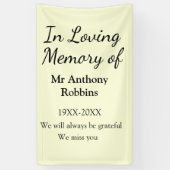 In Loving memory of name funeral memory keepsake 横断幕 (縦)