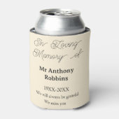In Loving memory of name funeral memory keepsake 缶クーラー (缶正面)