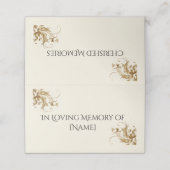 In Loving Memory of [Name] Memorial Funeral Folded プレイスカード (外部開封)
