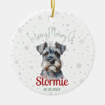 In Loving Memory Of - Schnauzer Dog Loss Keepsake