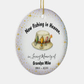 In Loving Memory | Personalized Fisherman Ornament セラミックオーナメント (右)