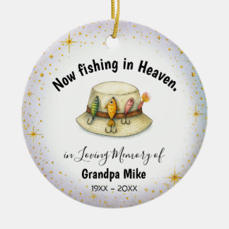In Loving Memory | Personalized Fisherman Ornament セラミックオーナメント