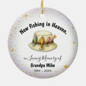 In Loving Memory | Personalized Fisherman Ornament セラミックオーナメント (裏面)