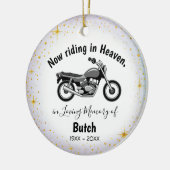In Loving Memory | Personalized Motocycle Ornament セラミックオーナメント (左)