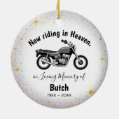 In Loving Memory | Personalized Motocycle Ornament セラミックオーナメント (裏面)