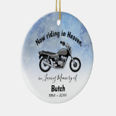 In Loving Memory Personalized Motorcycle Ornament セラミックオーナメント (右)