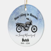 In Loving Memory Personalized Motorcycle Ornament セラミックオーナメント (左)