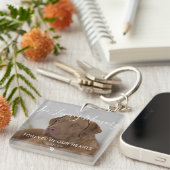 In Loving Memory Personalized Pet Loss Gift Photo キーホルダー (正面右)