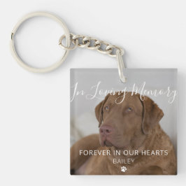 In Loving Memory Personalized Pet Loss Gift Photo キーホルダー