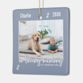 In Loving Memory Pet Memorial 2写真記念 セラミックオーナメント (左)