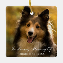 In Loving Memory Photo エレガント Pet Memorial セラミックオーナメント