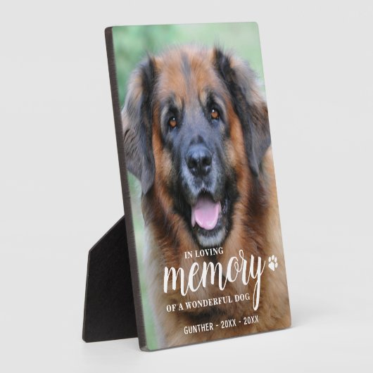 In Loving Memory Photo パーソナライズされた Pet Memorial フォトプラーク (側面)