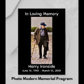In Loving Memory Photo モダン Memorial Program プログラム