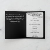 In Loving Memory Photo モダン Memorial Program プログラム (内部)