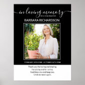 In Loving Memory Photo and Memorial Verse葬儀 ポスター (正面)