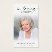 In Loving Memory Photo Beach Memorial Cards (正面)