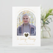 In Loving Memory Photo Black Heart Arch Effect 招待状 (スタンド正面)