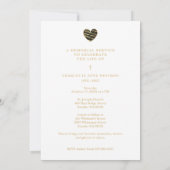 In Loving Memory Photo Black Heart Arch Effect 招待状 (裏面)