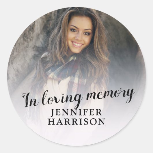 In loving memory photo button ラウンドシール (正面)