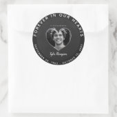 In Loving Memory Photo Classic Round Sticker ラウンドシール (バッグ)
