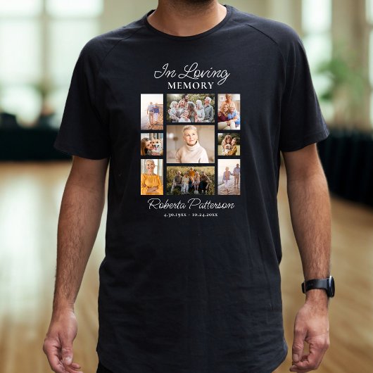 In Loving Memory Photo Collage Funeral Memorial Tシャツ