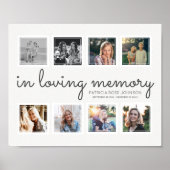 In Loving Memory Photo Collage Keepsake Tribute ポスター (正面)