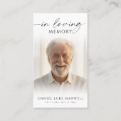 In Loving Memory Photo Funeral Prayer Card 名刺 (正面)