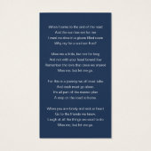 In Loving Memory Photo Memorial Poem Card (裏面)