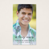 In Loving Memory Photo Memorial Poem Card (正面)