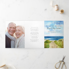 In Loving Memory Photo Memoriesメモリアルカード 三つ折り案内状