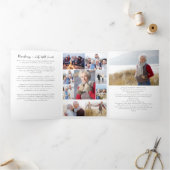 In Loving Memory Photo Memoriesメモリアルカード 三つ折り案内状 (内部)