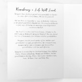 In Loving Memory Photo Memoriesメモリアルカード 三つ折り案内状 (内部最初)