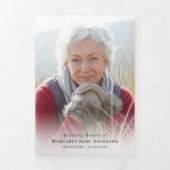 In Loving Memory Photo Memoriesメモリアルカード 三つ折り案内状 (カバー)