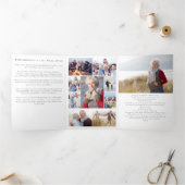 In Loving Memory Photo Memoriesメモリアルカード 三つ折り案内状 (内部)