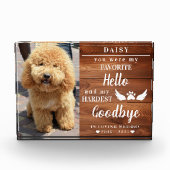 In Loving Memory Photo Paw Prints Pet Memorial フォトブロック (正面)