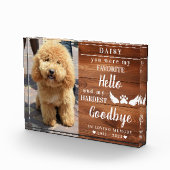 In Loving Memory Photo Paw Prints Pet Memorial フォトブロック (右)